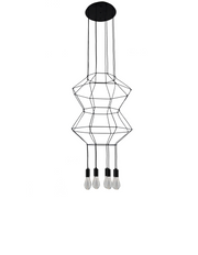 CH-C4L4-8B Cosmopolitan  Black Chandelier Clear Raindrop