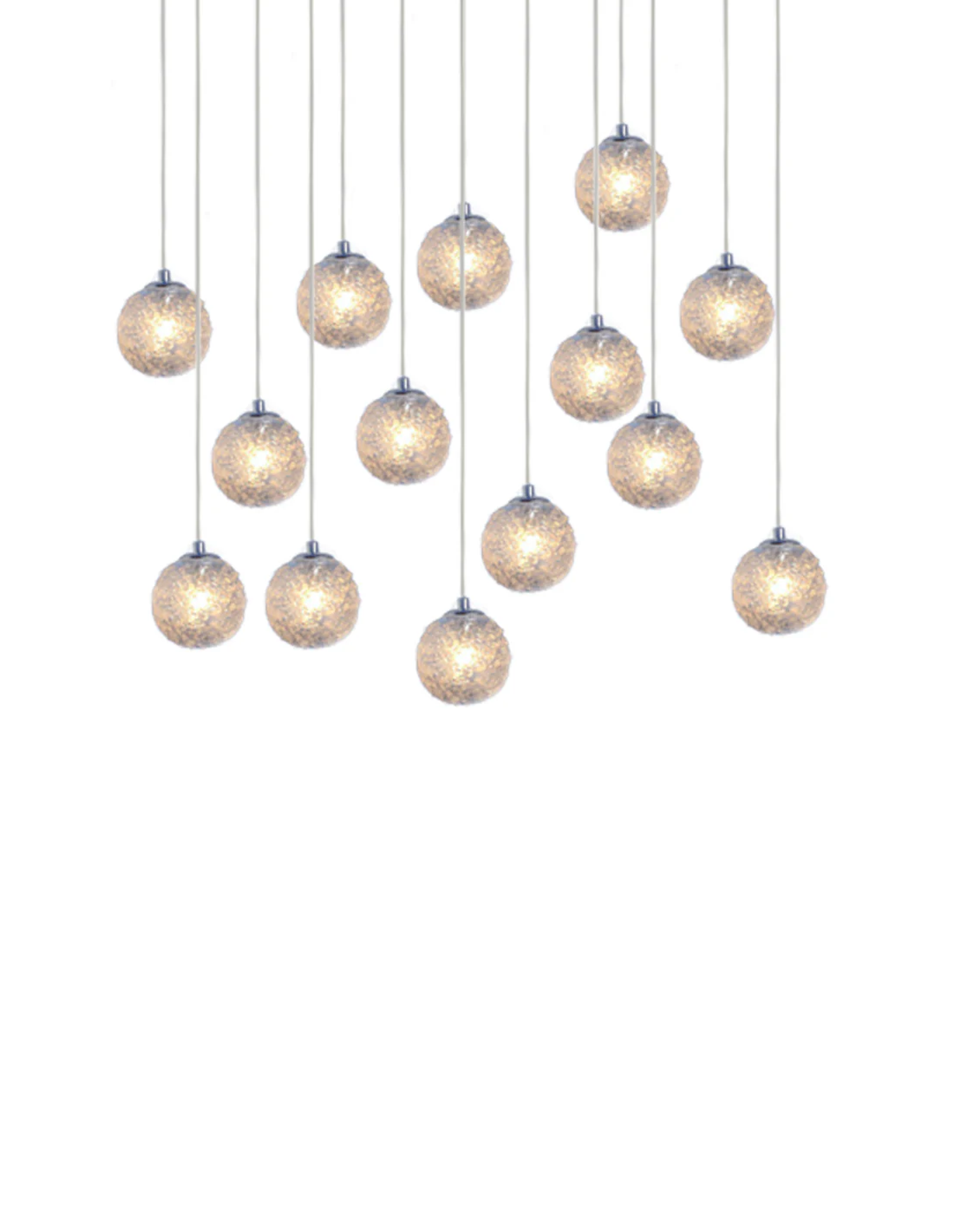 CH-D2SBC-14L Cosmopolitan Chandelier Clear Snowball