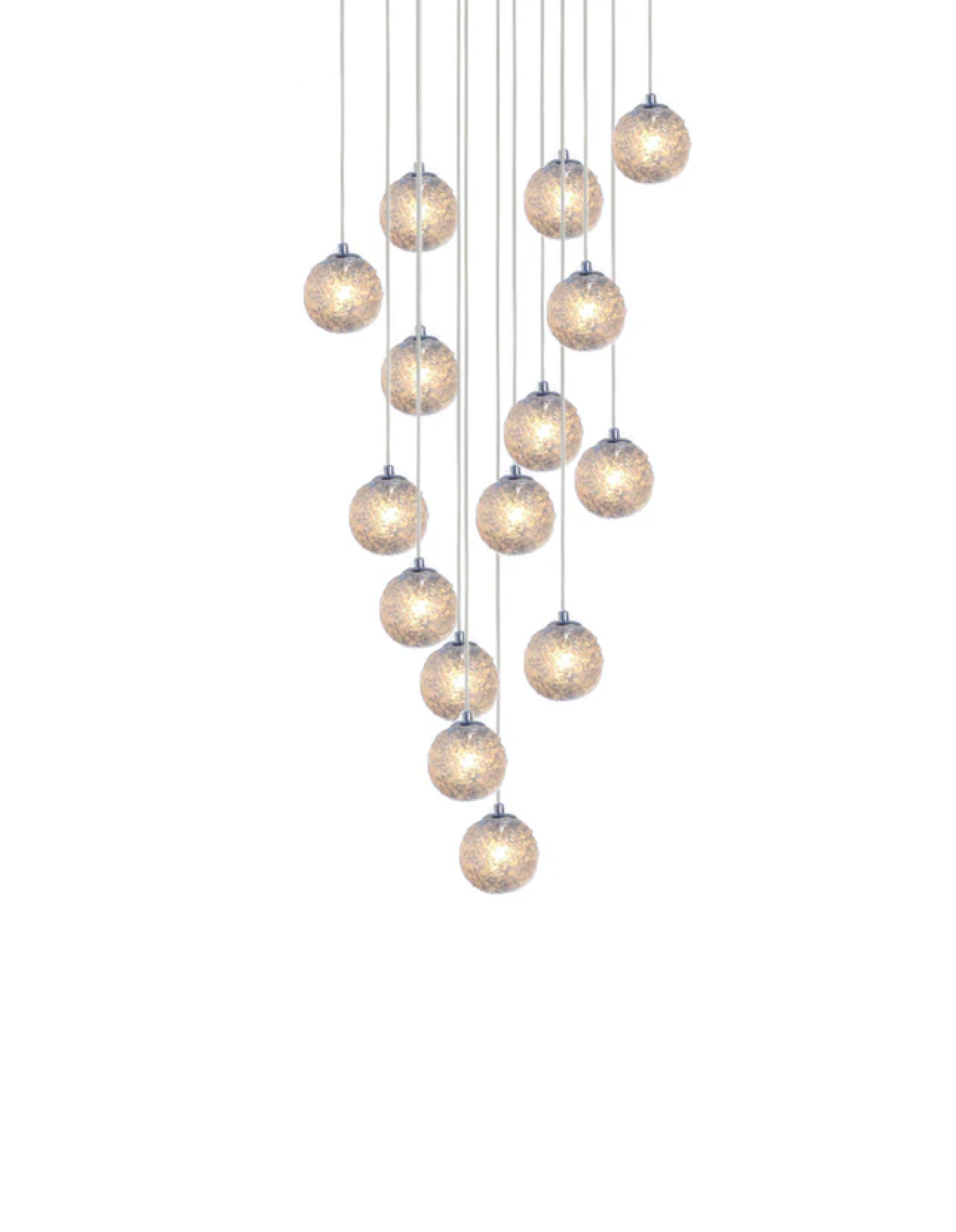 CH-D2SBC-15R Cosmopolitan Chandelier Clear Snowball