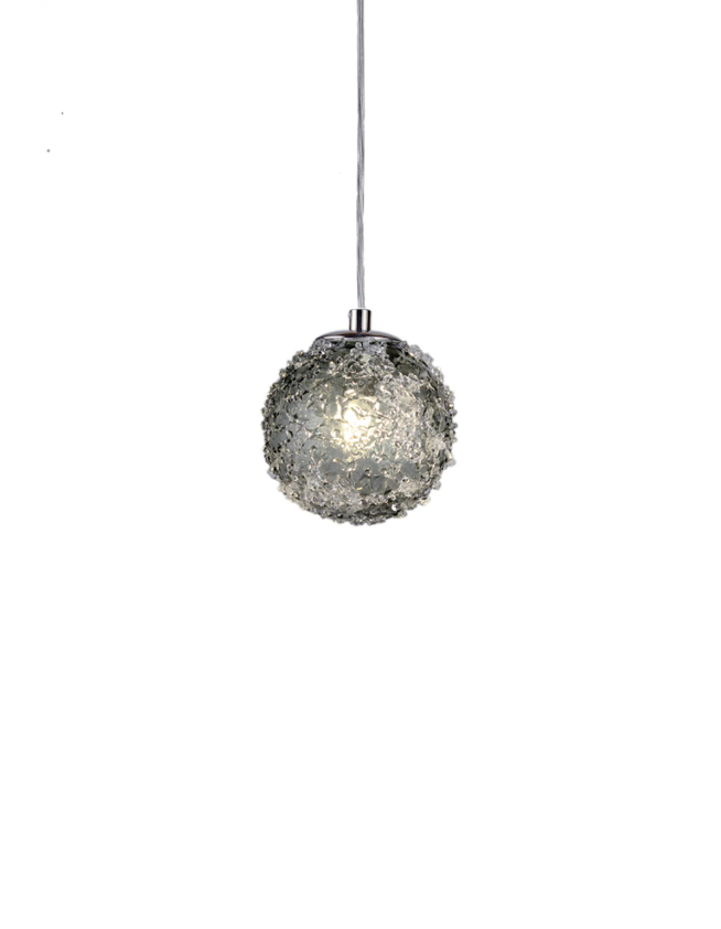 CH-D2SBSM-1R Cosmopolitan Pendant Smoke Grey Snowball