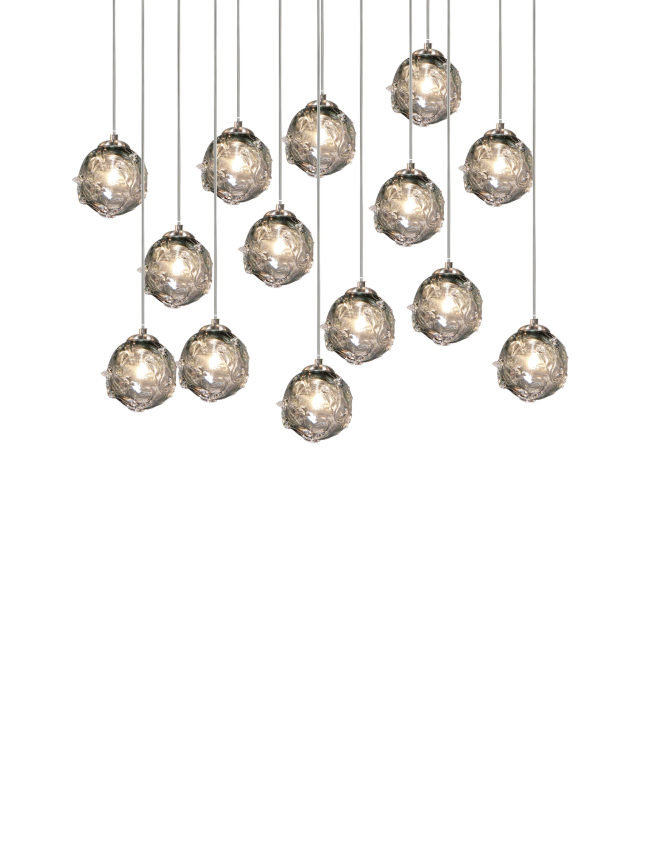 CH-D2STSM-14L Cosmopolitan Chandelier Smoke Grey Morning Star