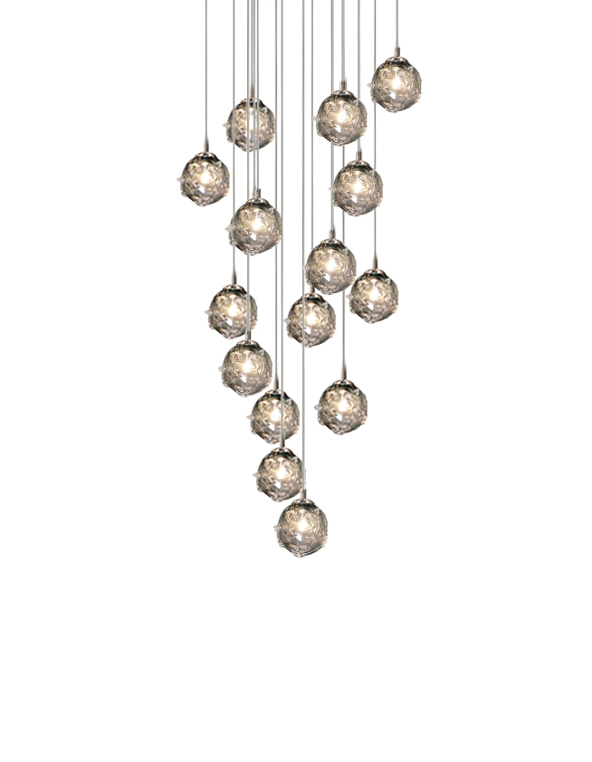 CH-D2STSM-15R Cosmopolitan Chandelier Smoke Grey Morning Star