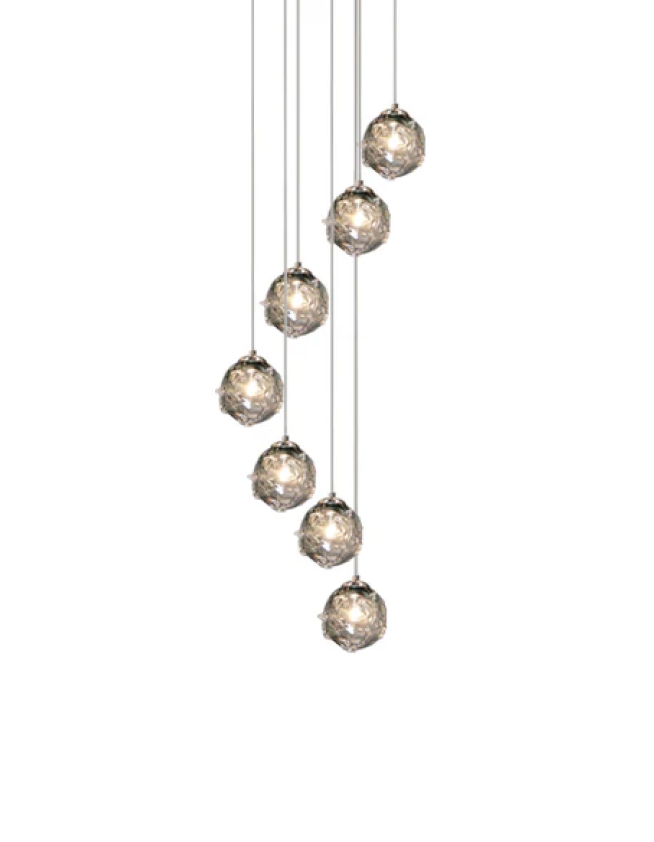 CH-D2STSM-7R Cosmopolitan Chandelier Smoke Grey Morning Star