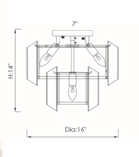 CH-D3-5PN Vela Chandelier