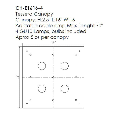 CH-E1616-4SN Tessera (Frame Only)