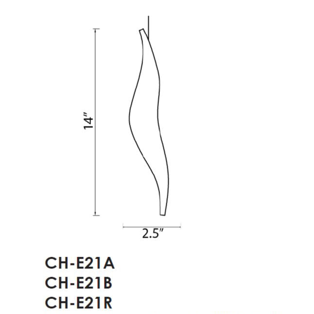 CH-E21A Tessera Aqua Avolare Glass Piece