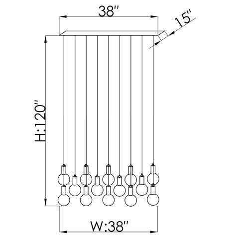 CH-C2R3-14L Cosmopolitan Chandelier Clear Round