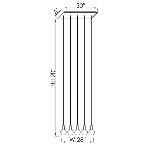 CH-D2STC-5L Cosmopolitan Chandelier Clear Morning Star