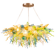 ColorSelect California Sunshine Linear Blown Glass Chandelier
