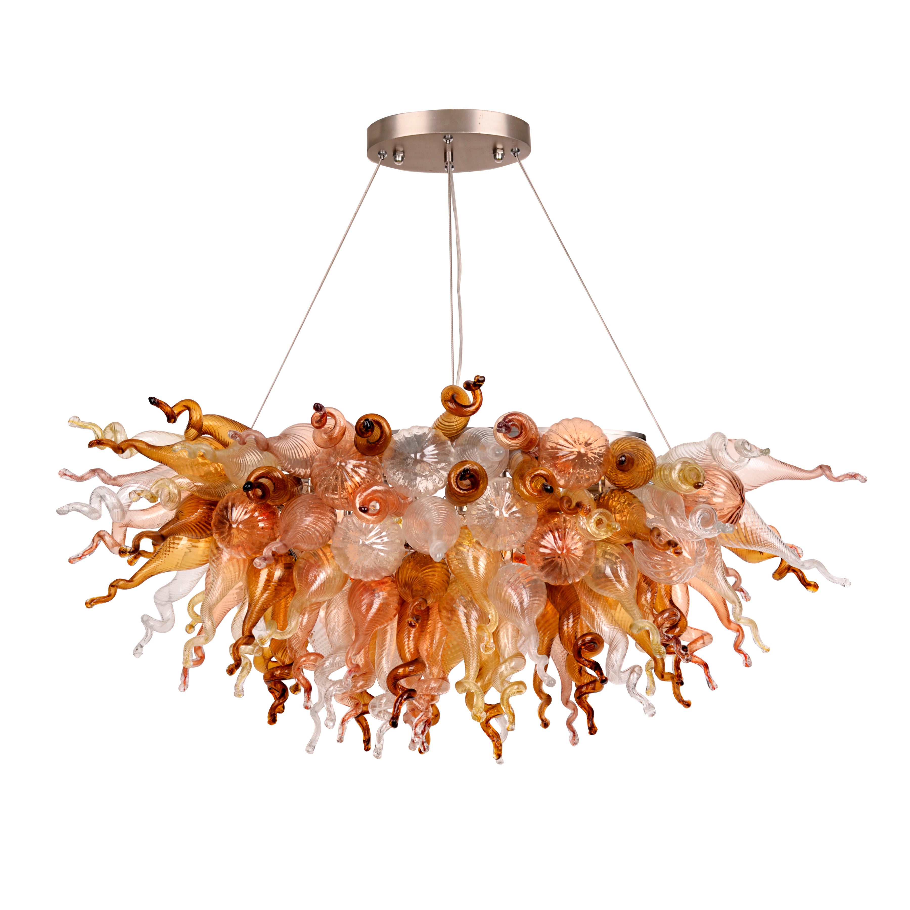 ColorSelect Canyon Shadow Linear Blown Glass Chandelier