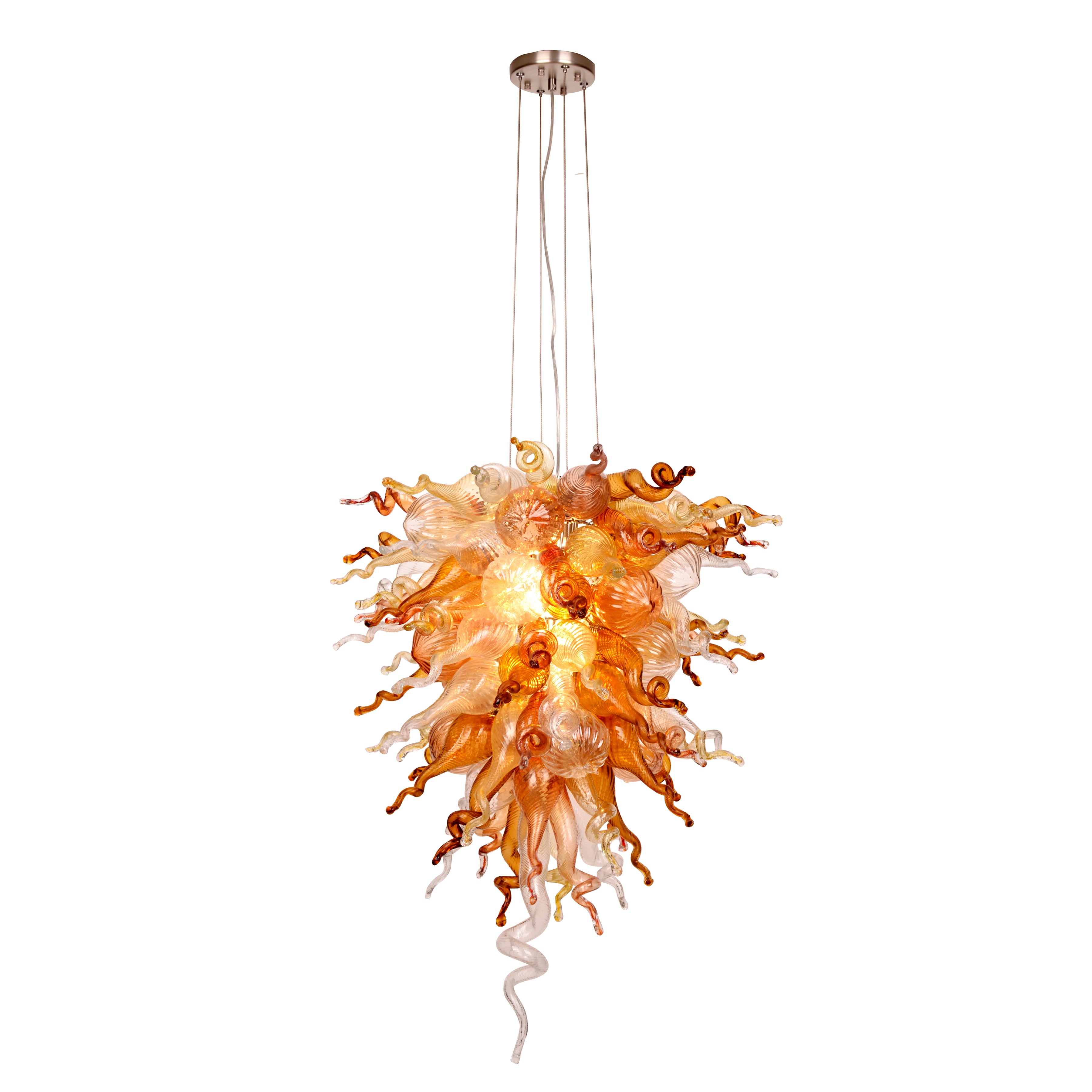 ColorSelect Canyon Shadow Tall Blown Glass Chandelier