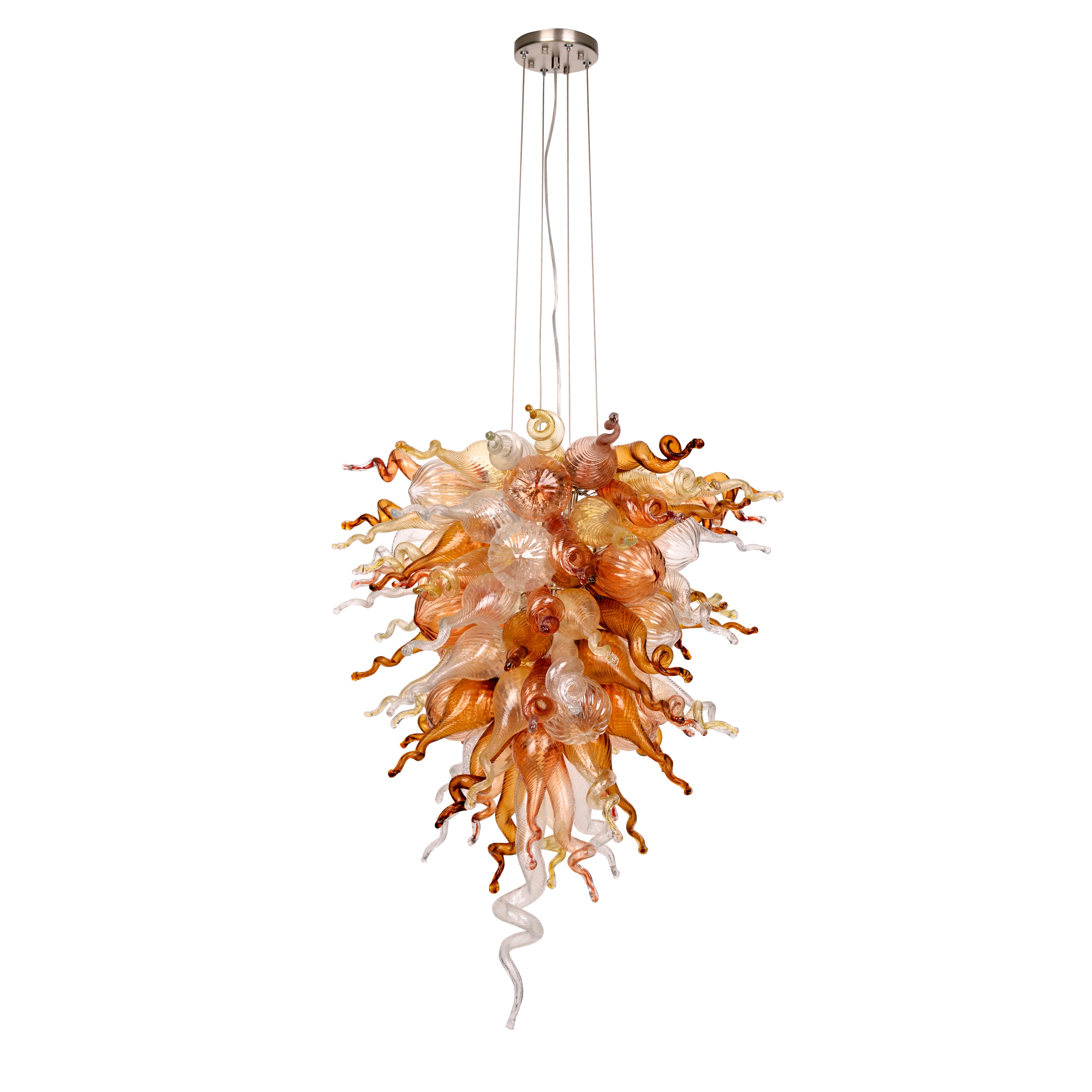 ColorSelect Canyon Shadow Tall Blown Glass Chandelier