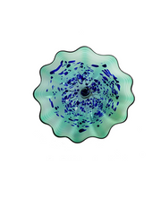 Cobalt Cascade, Large: Classic Murano Wall Art  (Item #4576EGBIR)