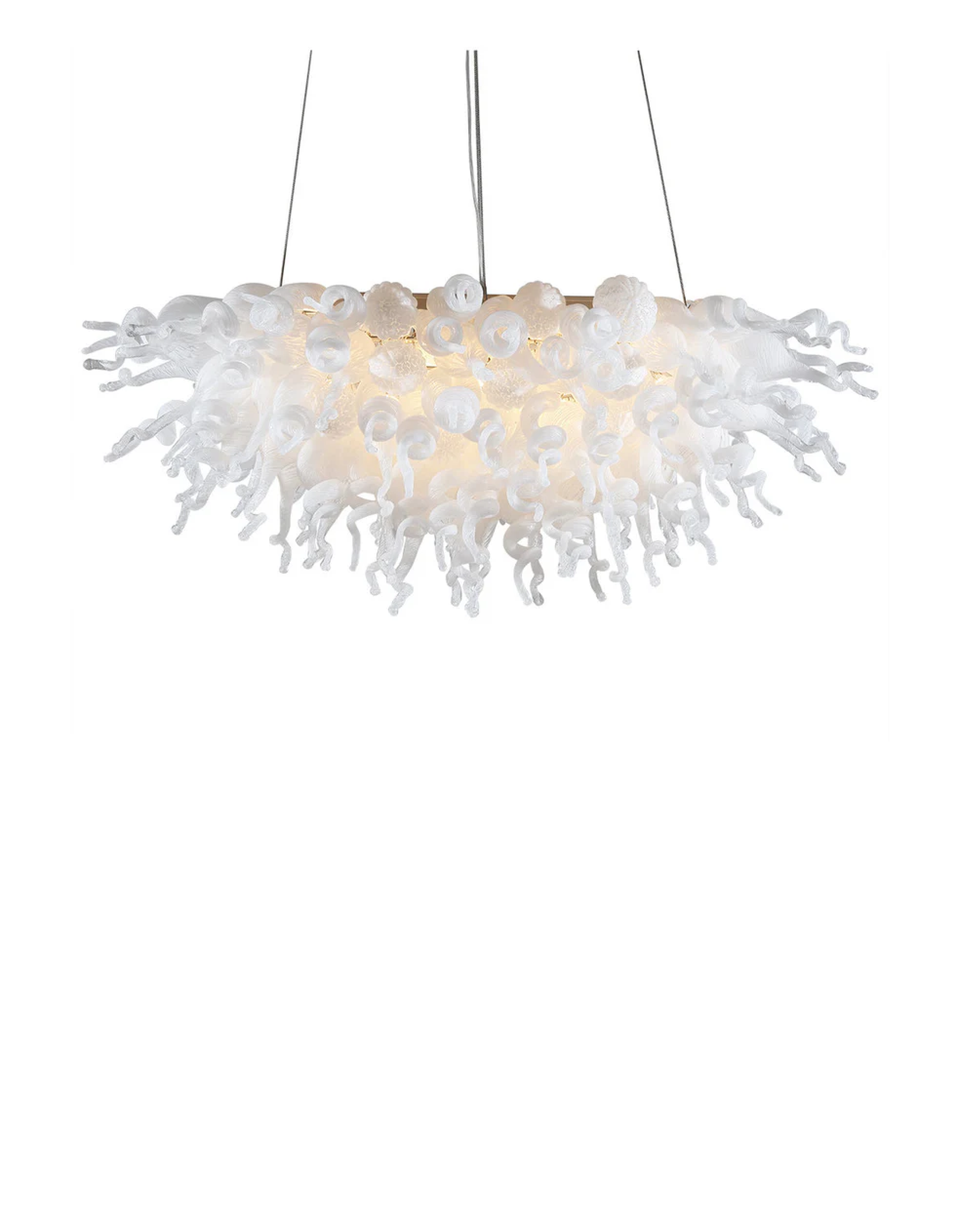 ColorSelect Angel Linear Blown Glass Chandelier