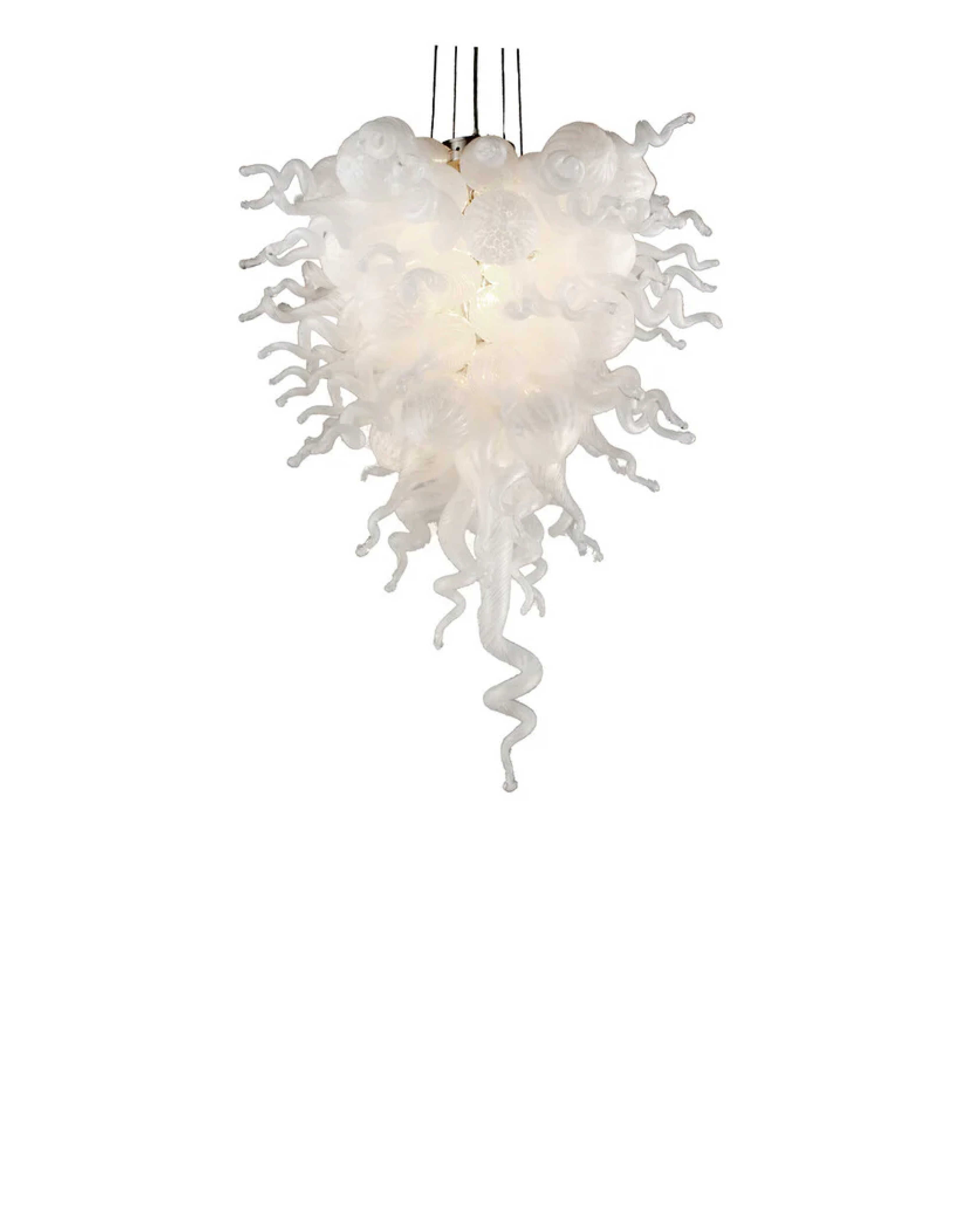 ColorSelect Angel Tall Blown Glass Chandelier