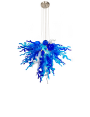 ColorSelect Blue Love Small Blown Glass Chandelier