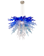 ColorSelect Blue Ombre Small Blown Glass Chandelier