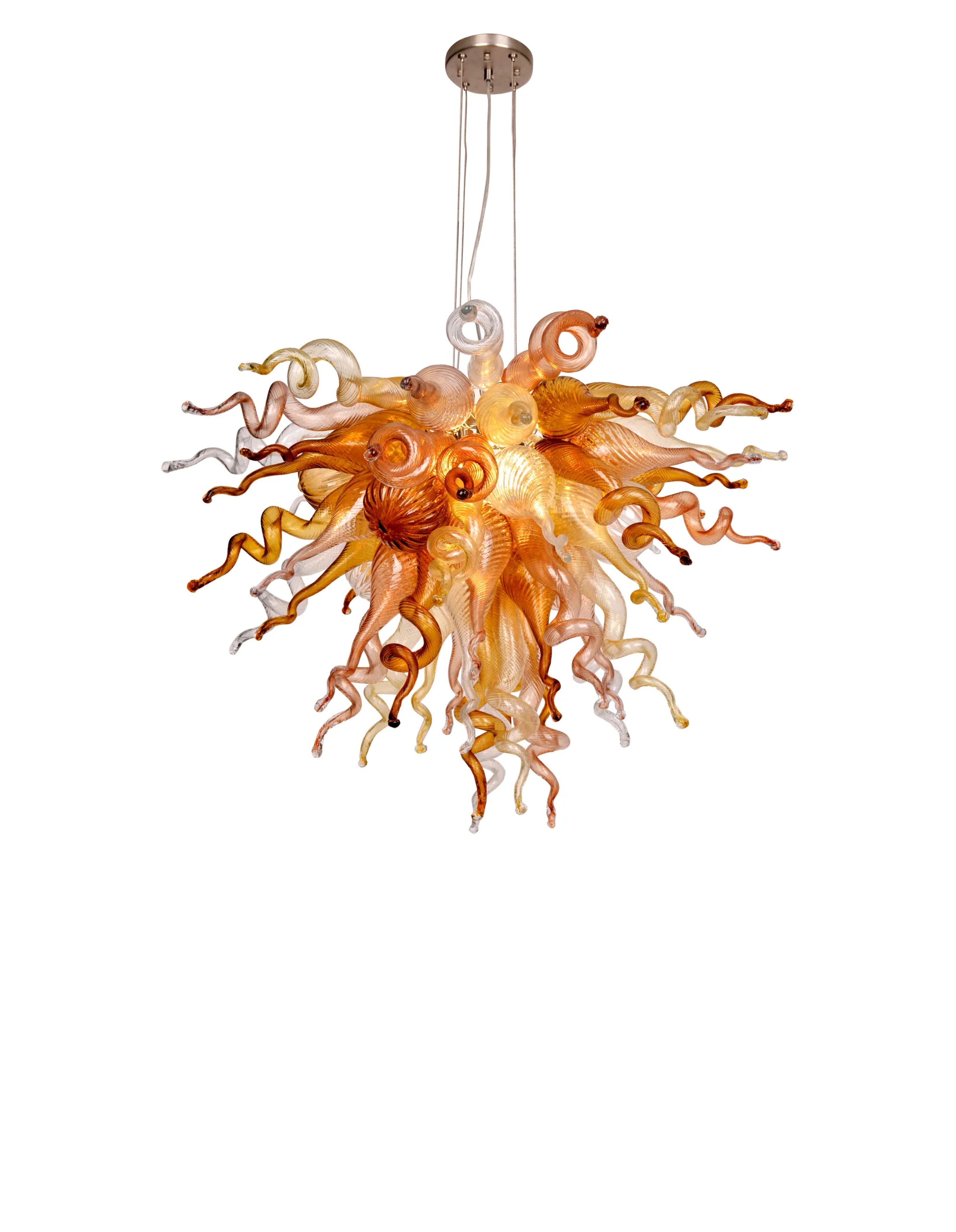 ColorSelect Canyon Shadow Small Blown Glass Chandelier