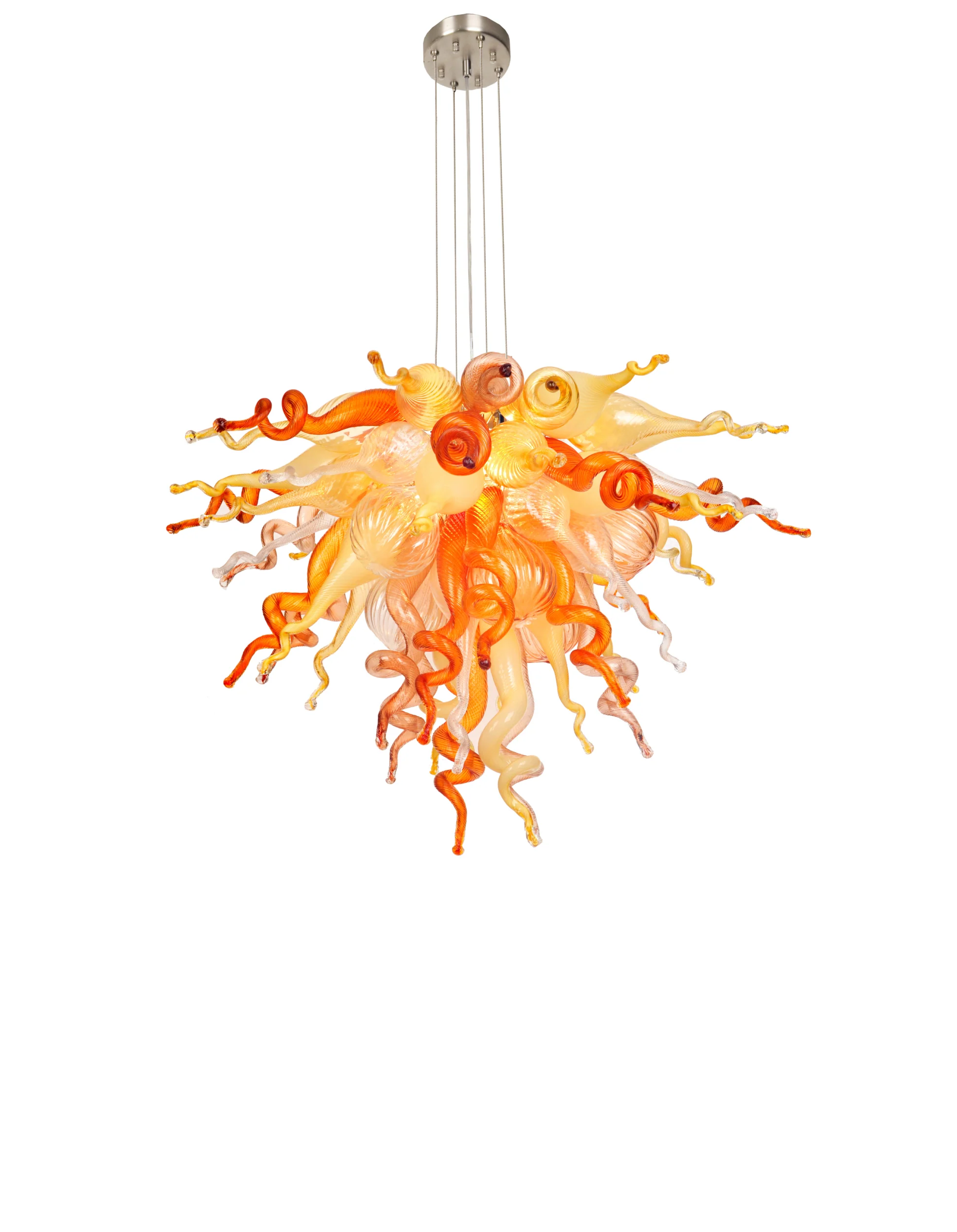 ColorSelect Desert Rose Small Blown Glass Chandelier