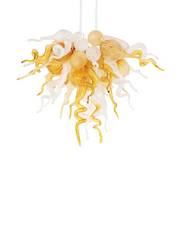 ColorSelect Honey Comb Small Blown Glass Chandelier