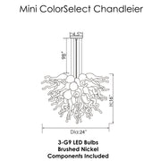 ColorSelect High Sierra Mini Blown Glass Chandelier