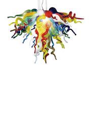 ColorSelect Multi Color Small Blown Glass Chandelier