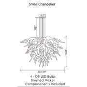 ColorSelect Mint Macaroon Small Blown Glass Chandelier