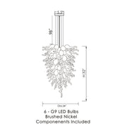 ColorSelect Twilight Tall Blown Glass Chandelier