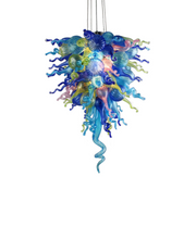 ColorSelect Wonder of the Sea Tall Blown Glass Chandelier