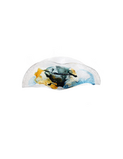 Cosmic Wave - Handblown Art Glass Folded Vase  (Item #7578)