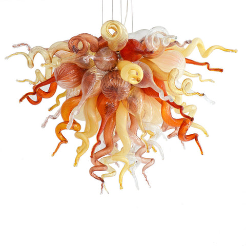 ColorSelect Desert Rose Small Blown Glass Chandelier