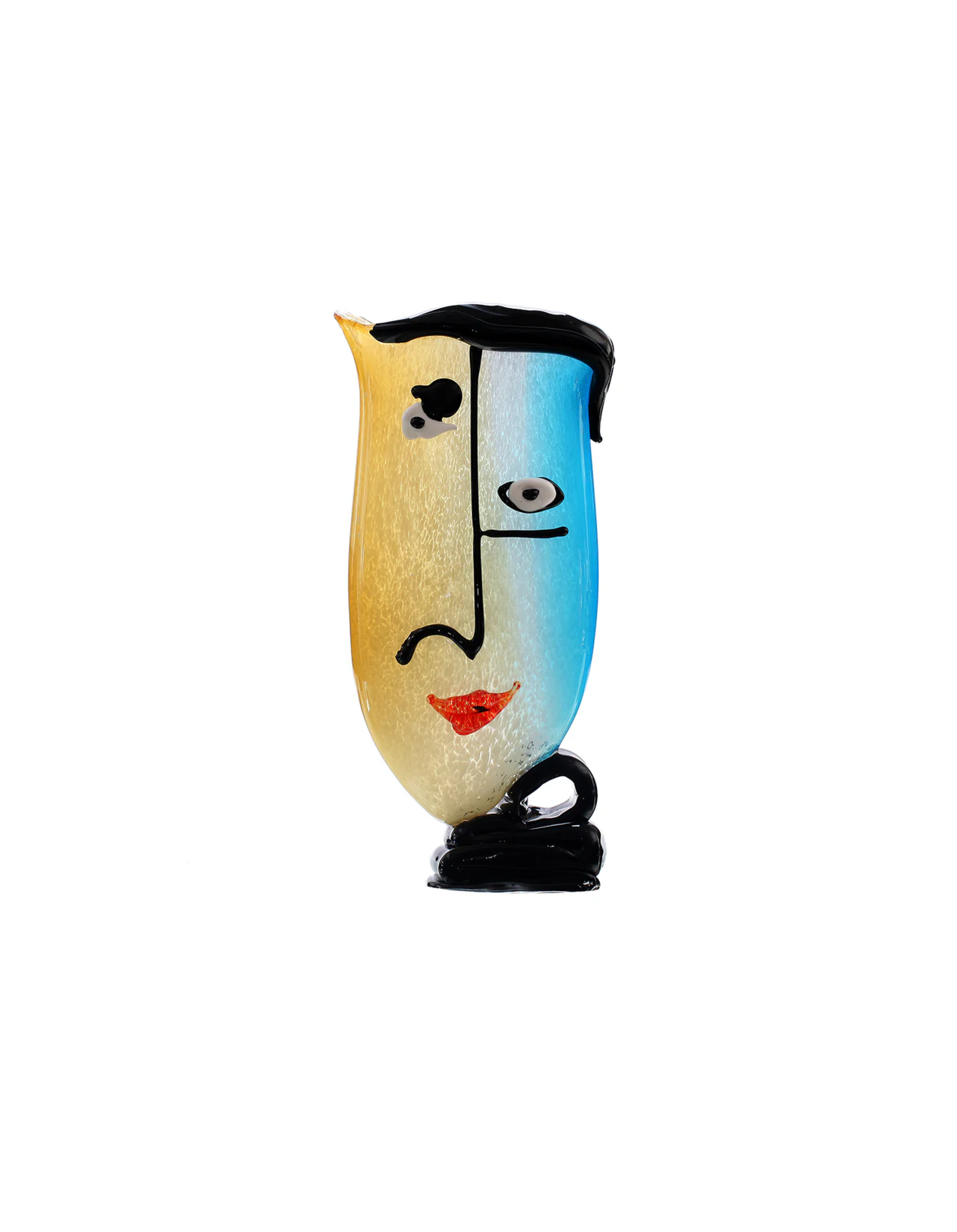 Duality Visage - Handblown Art Glass Sculpture (Item #7243)