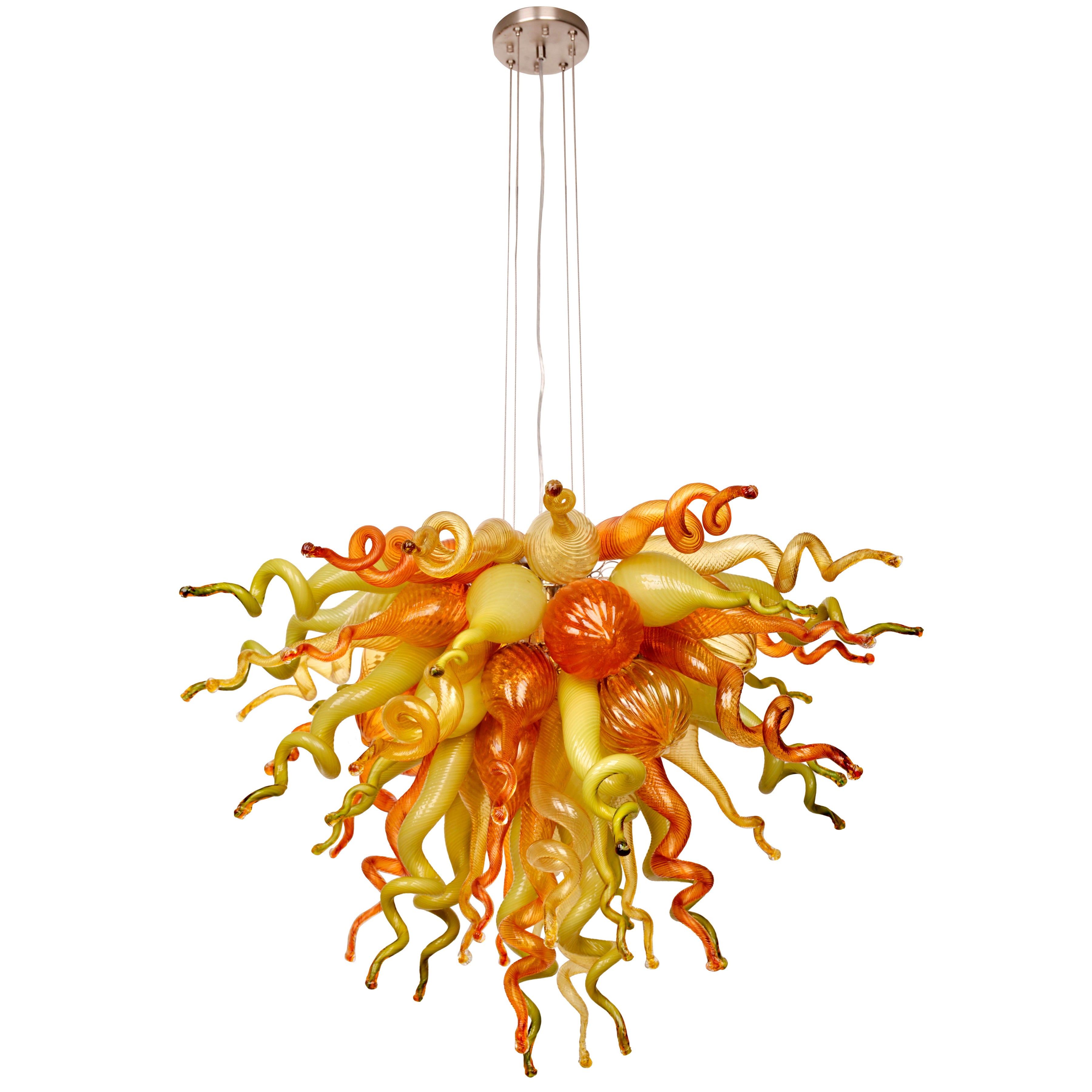 ColorSelect East Coast Autumn Mini Blown Glass Chandelier