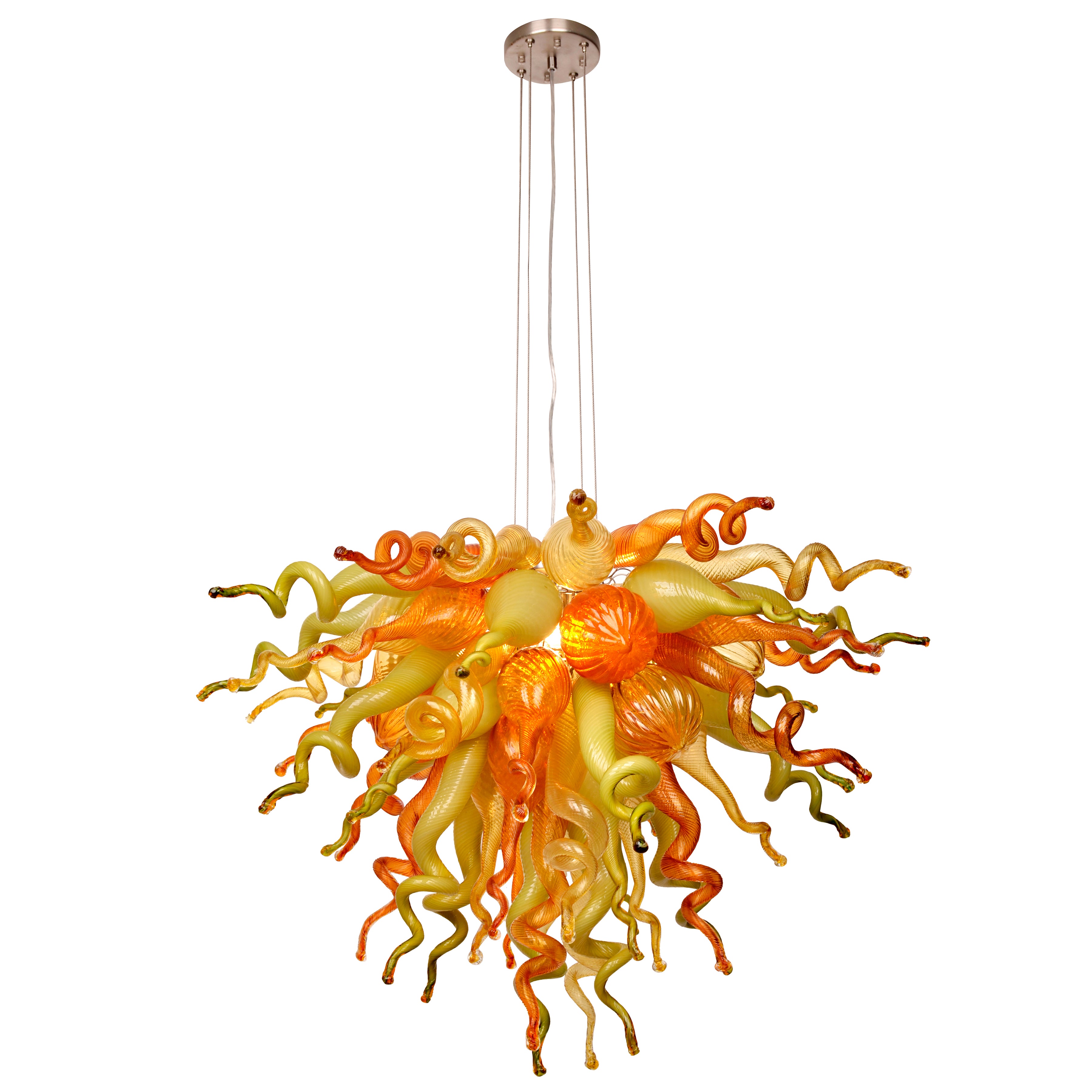 ColorSelect East Coast Autumn Mini Blown Glass Chandelier