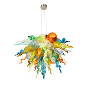 ColorSelect Fiesta Coral Mini Blown Glass Chandelier