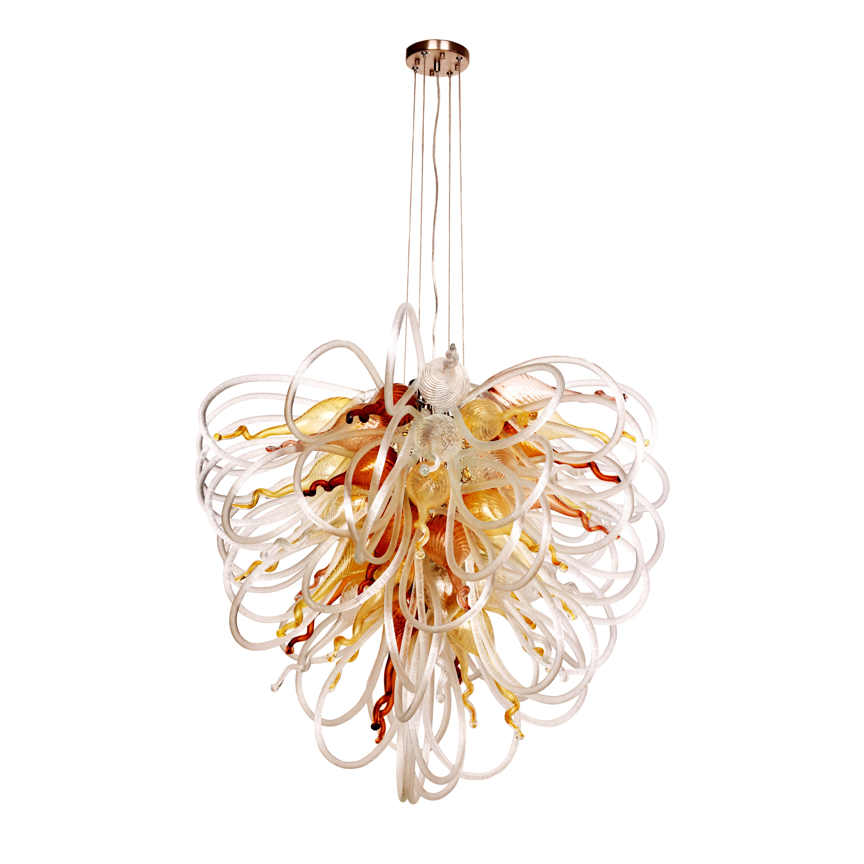 Orion Frontier Timber Large Blown Glass Chandelier