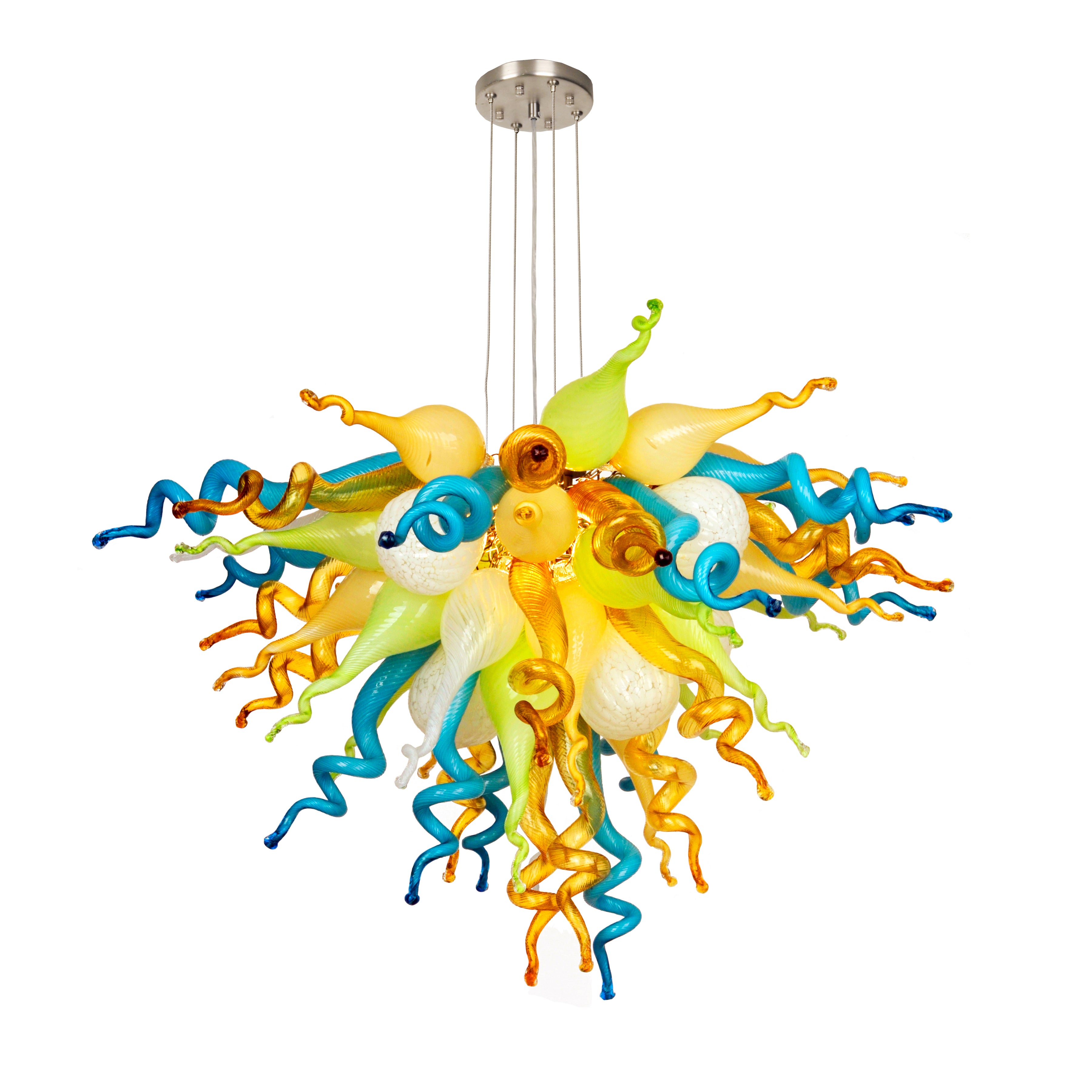 ColorSelect Glacier Bay Small Blown Glass Chandelier