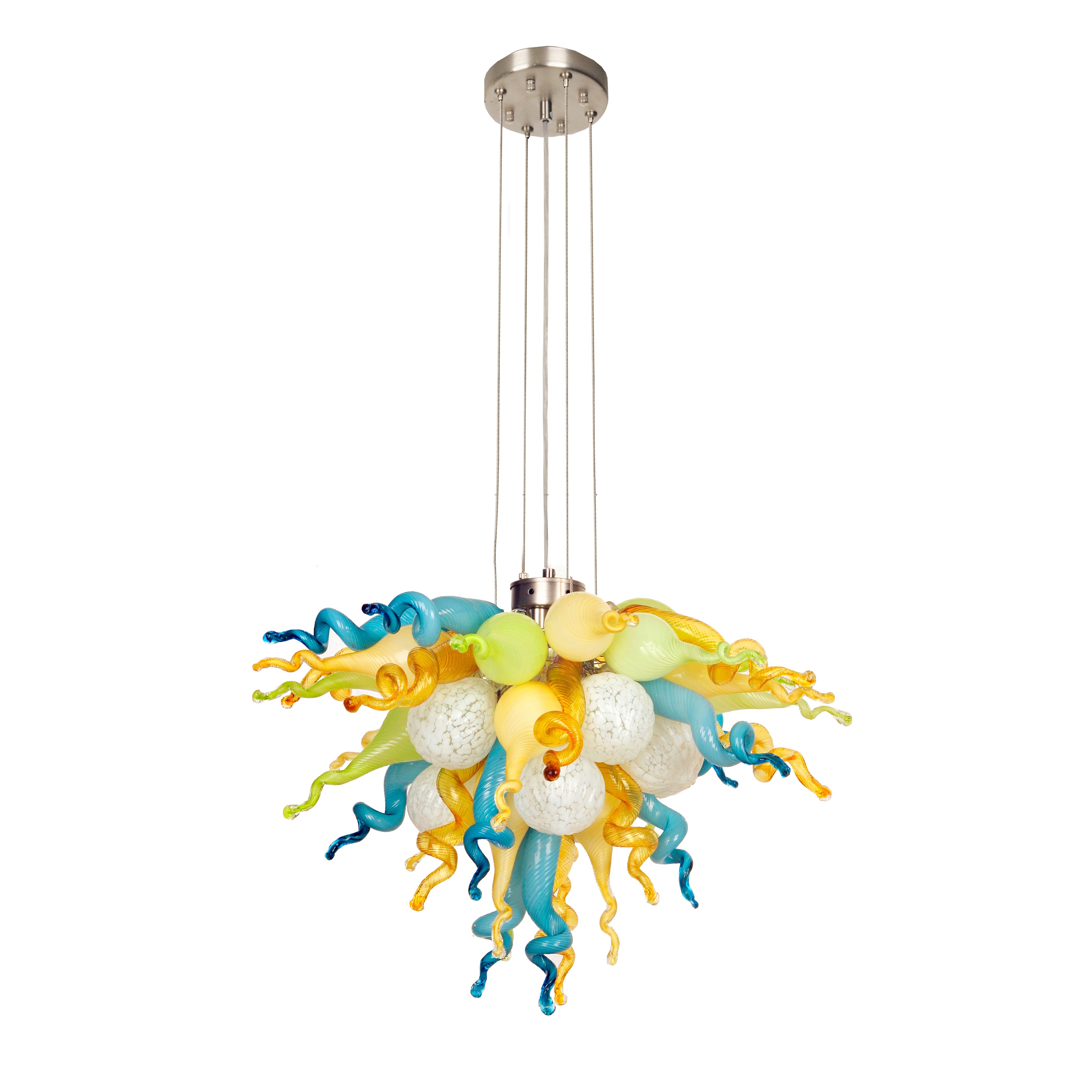 ColorSelect Glacier Bay Mini Blown Glass Chandelier