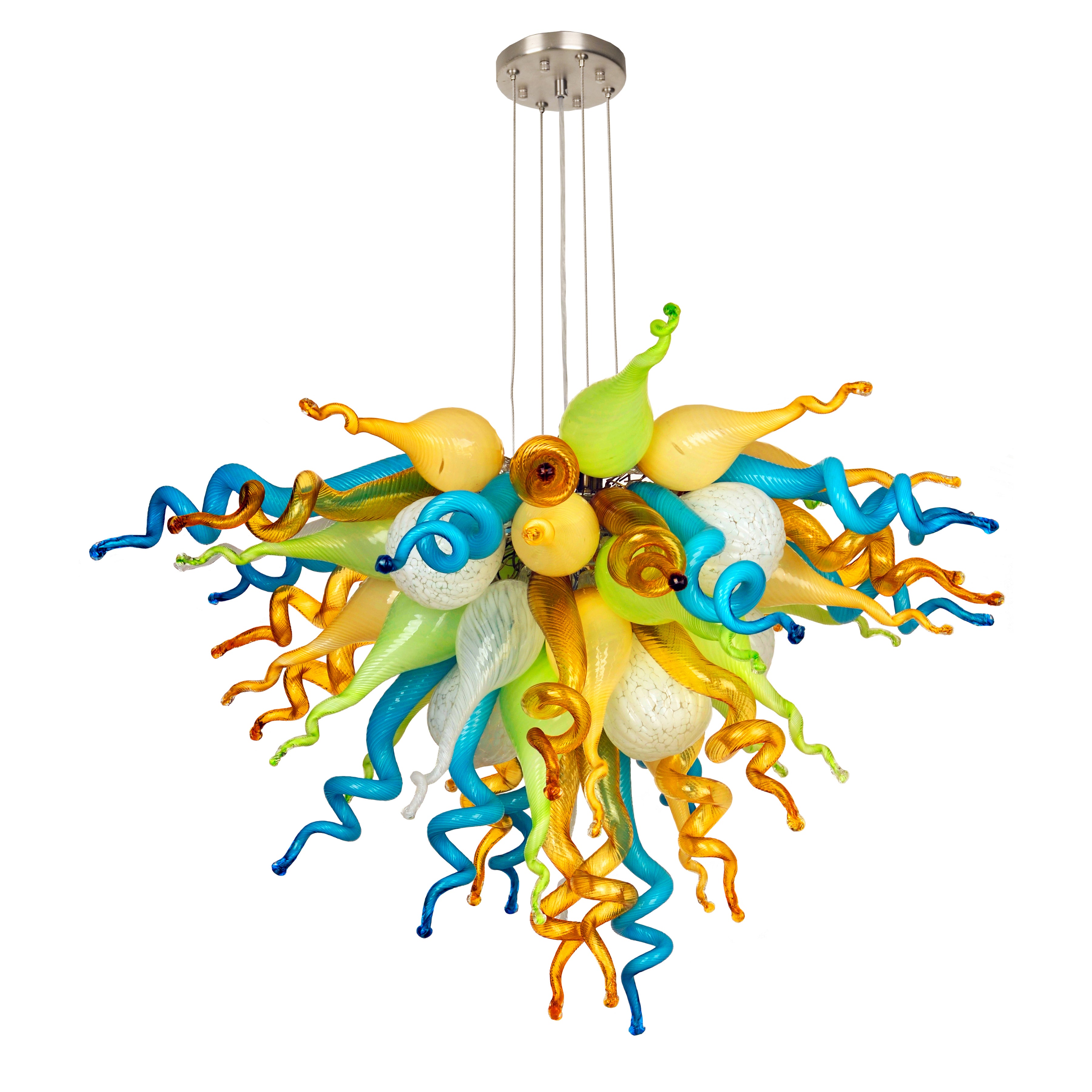 ColorSelect Glacier Bay Small Blown Glass Chandelier