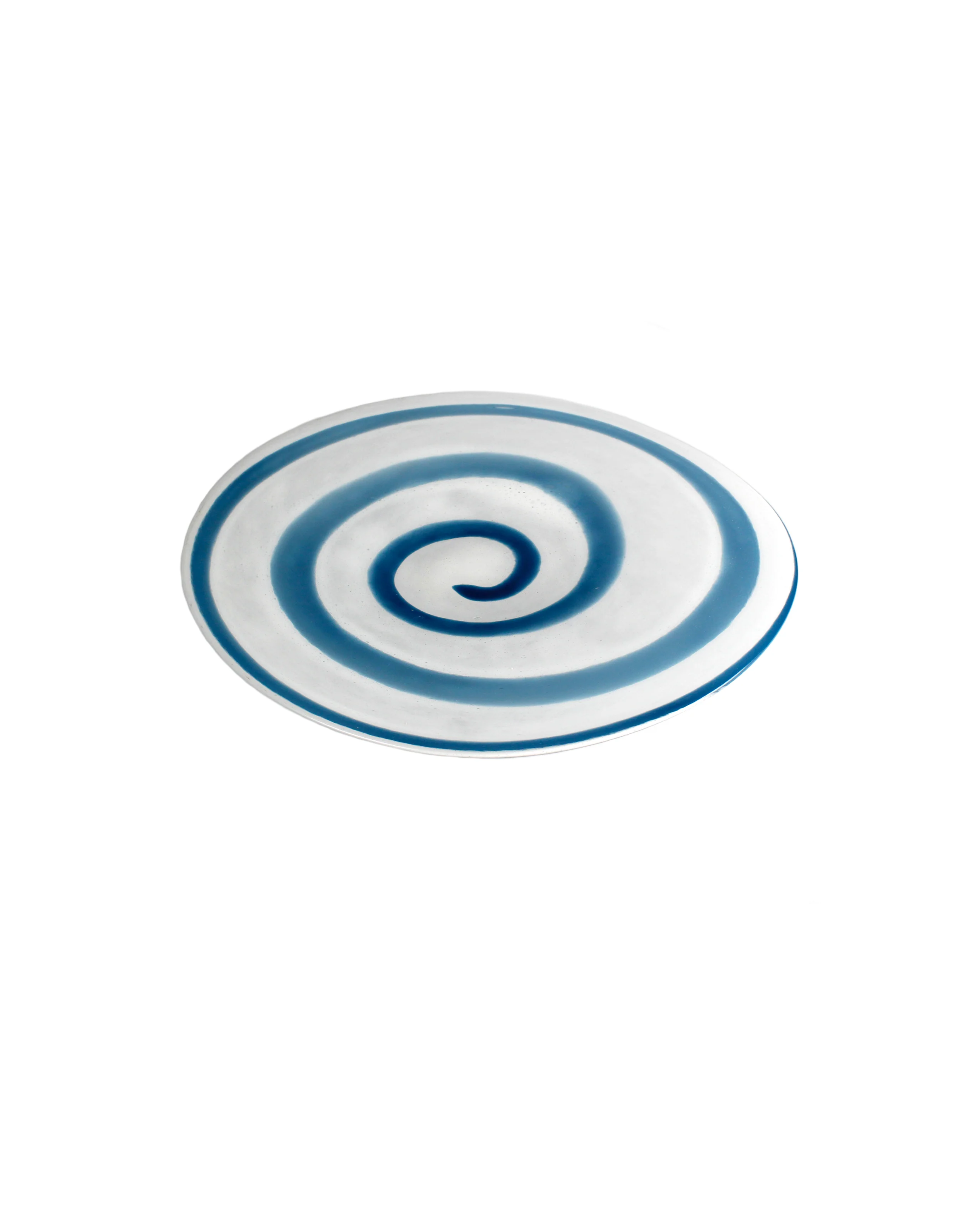 Hypnotic Swirl - Handblown Art Glass Platter  (Item #7911)