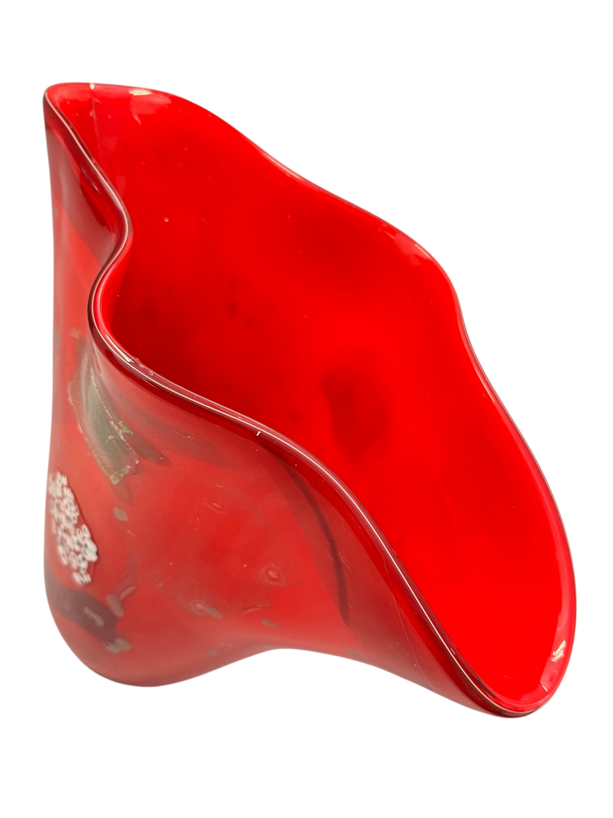 Color Mosaic Red - Handblown Art Glass Vase (Item #8035)
