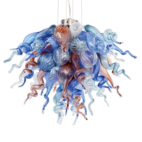 ColorSelect Lazy Brook Small Blown Glass Chandelier