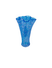 Ocean Breeze - Handblown Art Glass Fiore Flute Vase (Item# 8028)