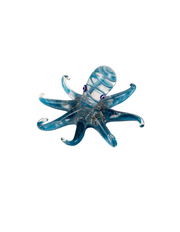 Oceanic Charm - Handblown Art Glass Octopus Sculpture (Item #8029)