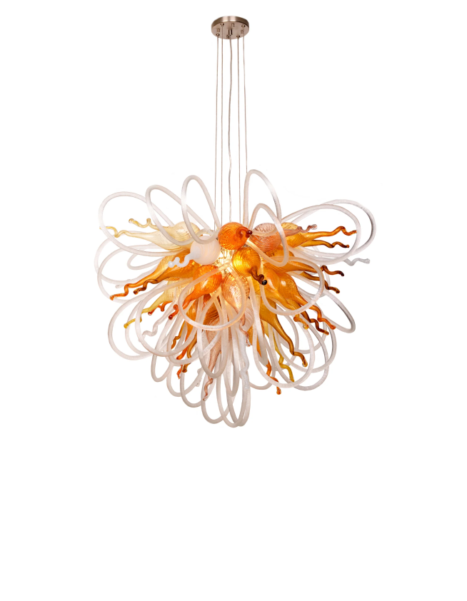 Orion Autumn Small Blown Glass Chandelier