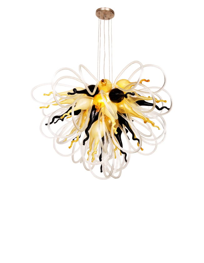 Orion Baltic Amber Small Blown Glass Chandelier