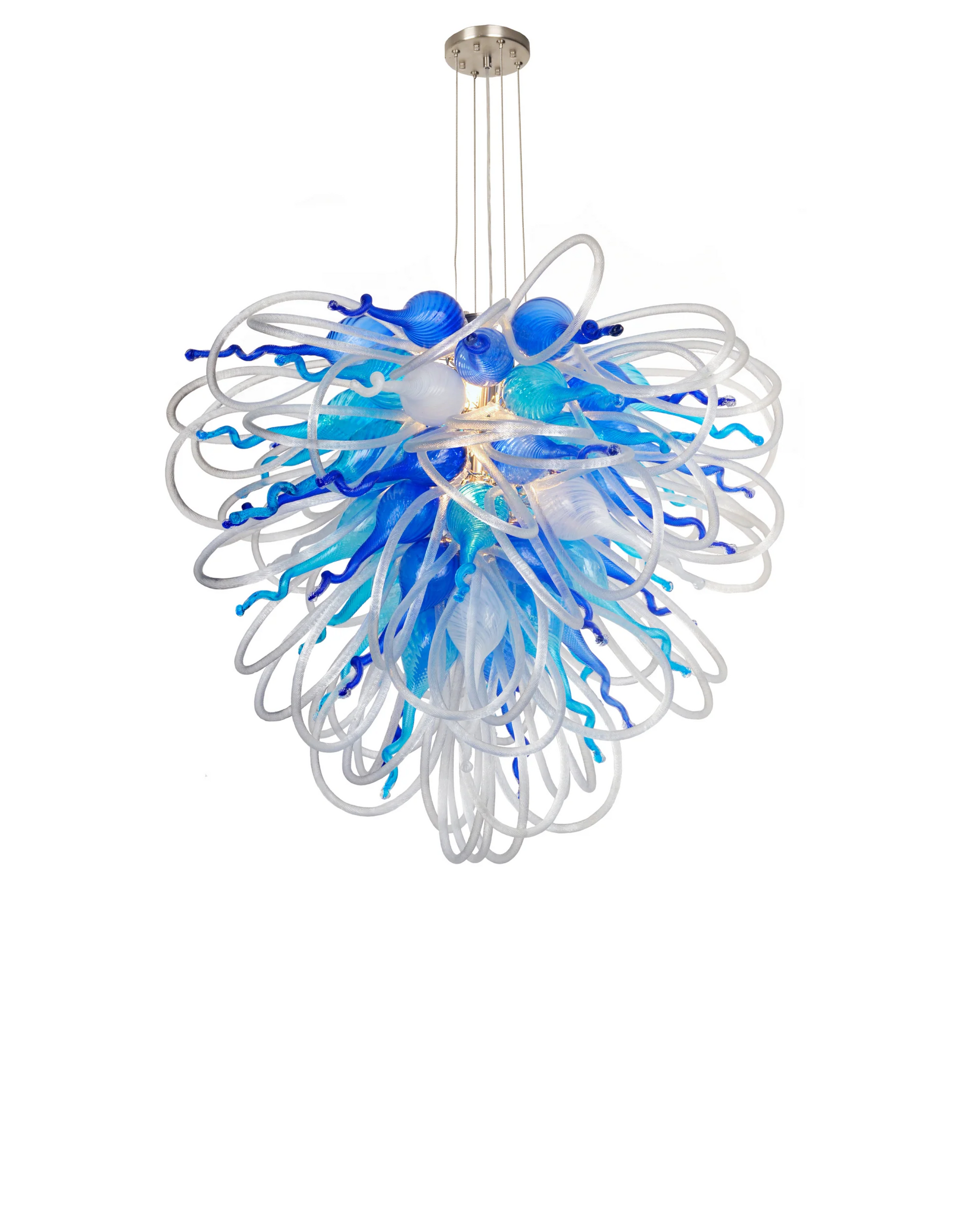 Orion Blue Love Large Blown Glass Chandelier | Viz Art Glass – VIZ