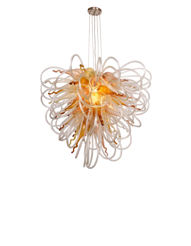 Orion Canyon Shadow Large Blown Glass Chandelier