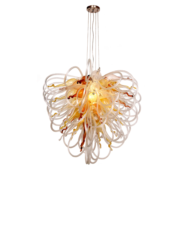 Orion Frontier Timber Large Blown Glass Chandelier