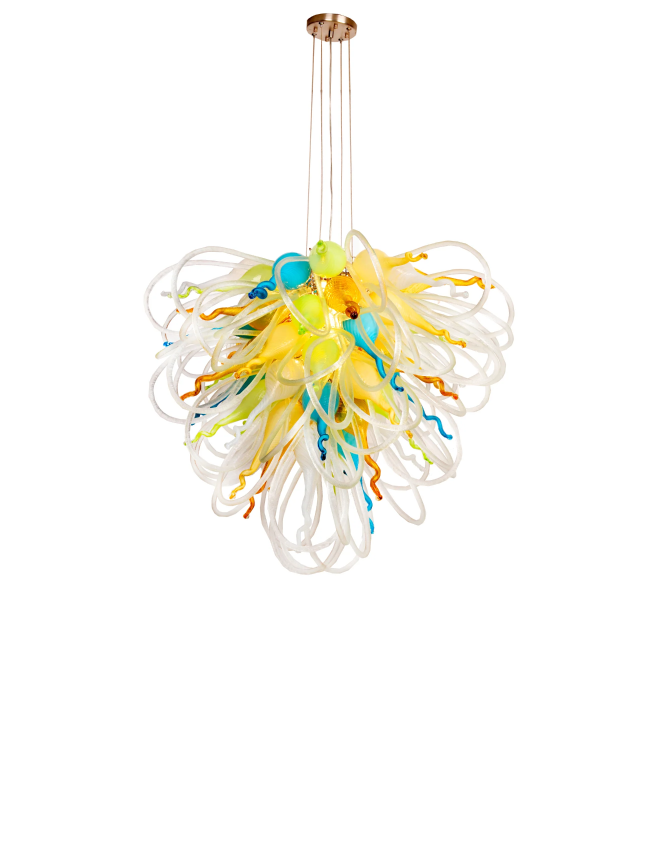 Orion Glacier Bay Large Blown Glass Chandelier